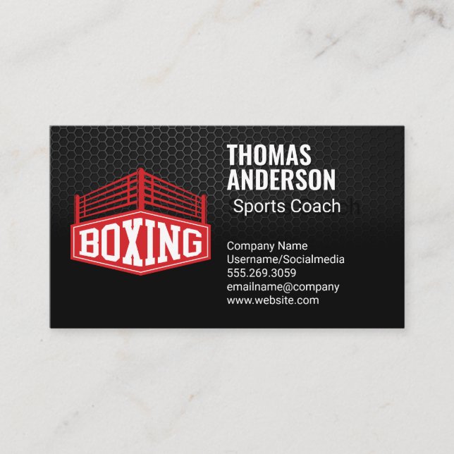 Boxing Ring | Competitive Sports Business Card (Front)