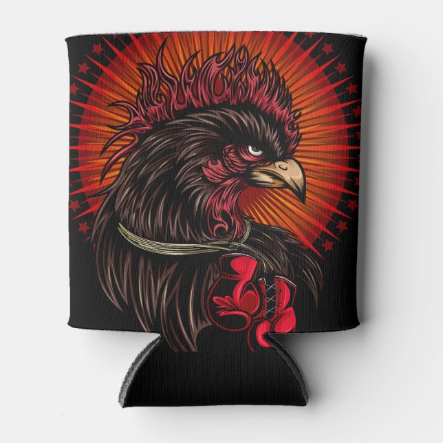 Boxing Rooster Can Cooler (Front)