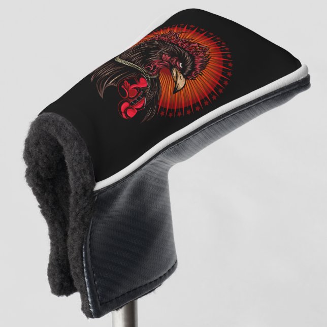 Boxing Rooster Golf Head Cover (3/4 Front)