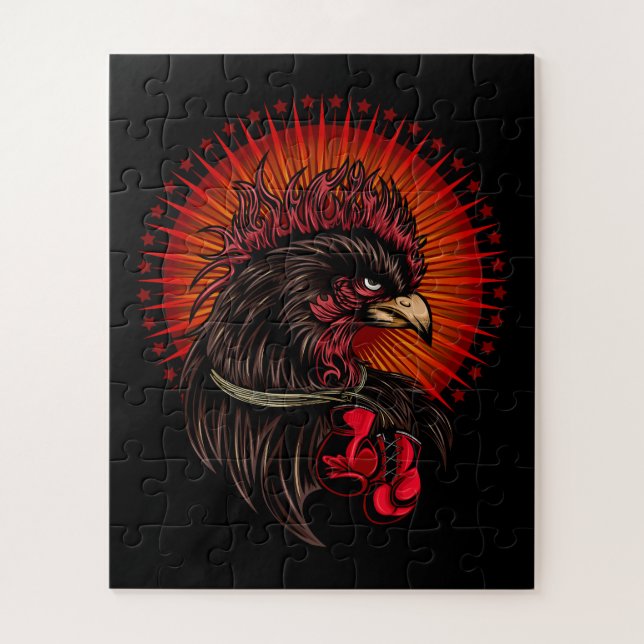 Boxing Rooster Jigsaw Puzzle (Vertical)