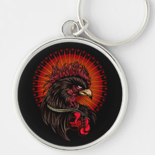 Boxing Rooster Key Ring