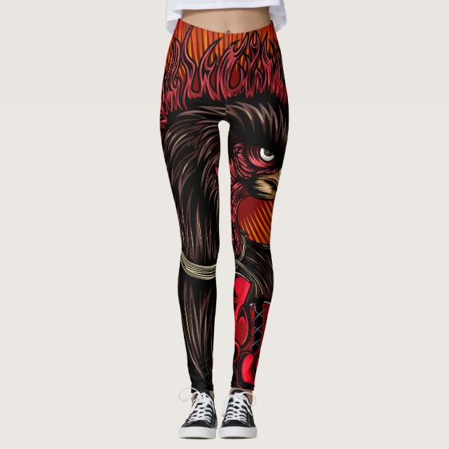 Boxing Rooster Leggings (Front)