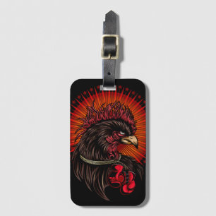 Boxing Rooster Luggage Tag