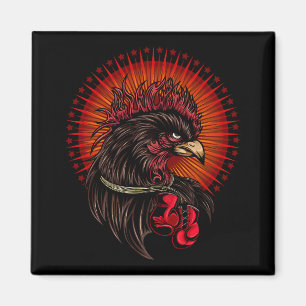 Boxing Rooster Magnet