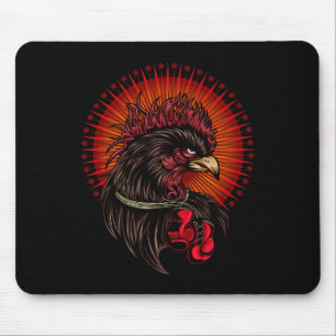 Boxing Rooster Mouse Pad