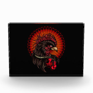 Boxing Rooster Photo Block