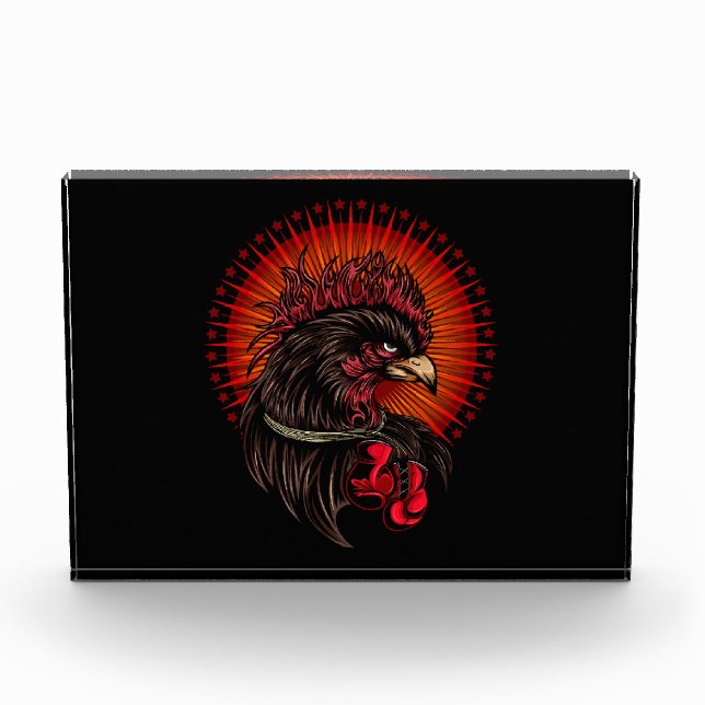 Boxing Rooster Photo Block (Front)