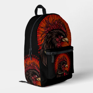 Boxing Rooster Printed Backpack