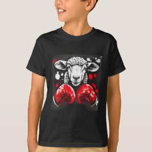 Boxing Sheep With Boxing Gloves Kickboxing Funny B T-Shirt