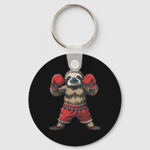 Boxing Sloth Lover Boxing Gloves Kickboxing Funny Key Ring