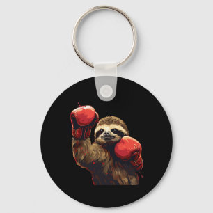 Boxing Sloth Lover Boxing Gloves Kickboxing Funny  Key Ring