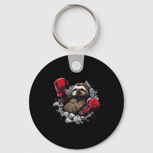 Boxing Sloth Lover Boxing Gloves Kickboxing Funny  Key Ring