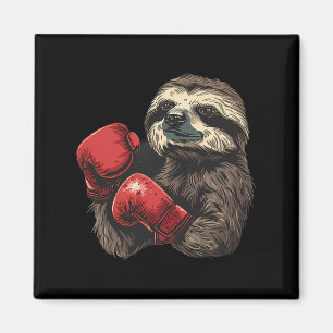 Boxing Sloth Lover Boxing Gloves Kickboxing Funny  Magnet