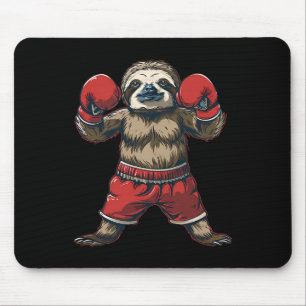Boxing Sloth Lover Boxing Gloves Kickboxing Funny  Mouse Pad