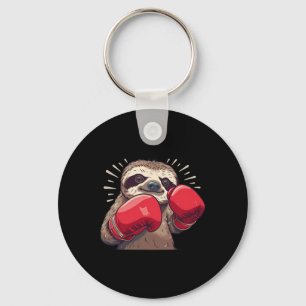 Boxing Sloth With Boxing Gloves Kickboxing Funny B Key Ring