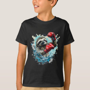 Boxing Sloth With Boxing Gloves Kickboxing Funny B T-Shirt