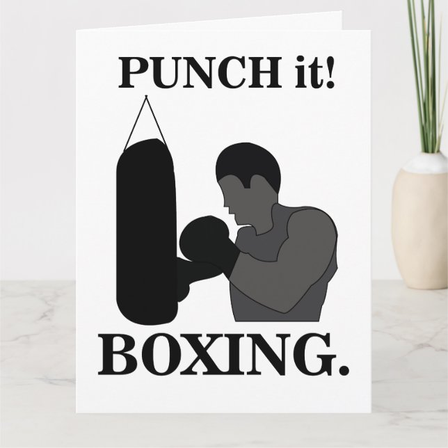 Boxing Sport Punch It Boxing Card (Front)