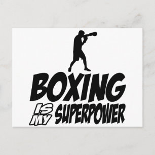 Boxing sports designs postcard