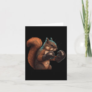Boxing Squirrel Boxer Boxing Gloves Kickboxing Mma Card