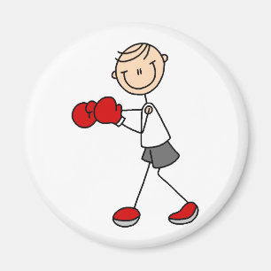 Boxing Stick Figure Magnet