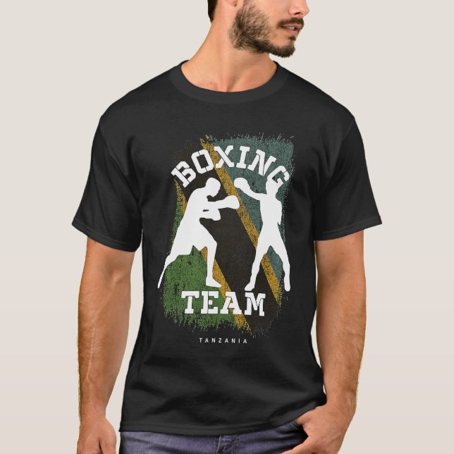 Boxing Tanzania Combat Sports Fighter Boxing T-Shirt (Front)