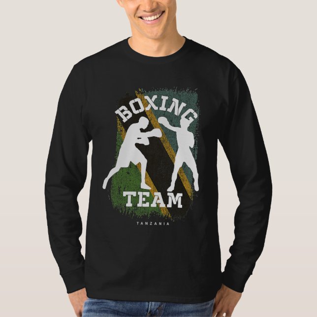 Boxing Tanzania Combat Sports Fighter Boxing T-Shirt (Front)