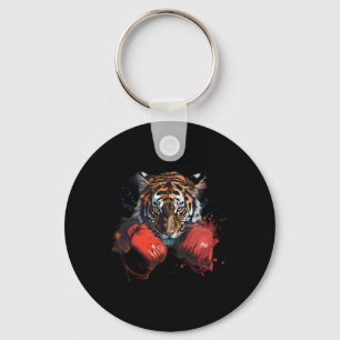 Boxing Tiger Lover Boxing Gloves Kickboxing Funny Key Ring