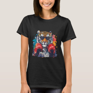 Boxing Tiger with Boxing Gloves Kickboxing Funny B T-Shirt