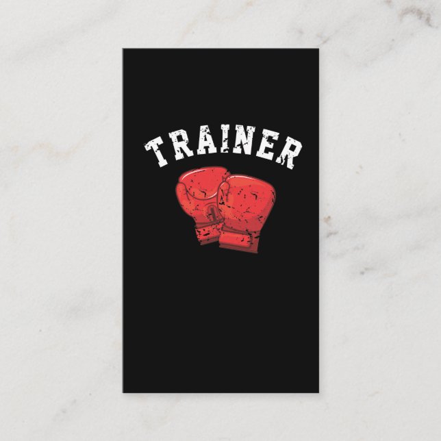Boxing Trainer Boxer Personal Coach Box Training Business Card (Front)