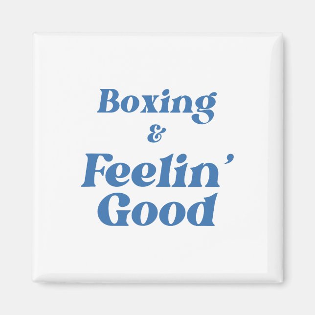 Boxing Training Motivation Fitness Victory Feeling Magnet (Front)