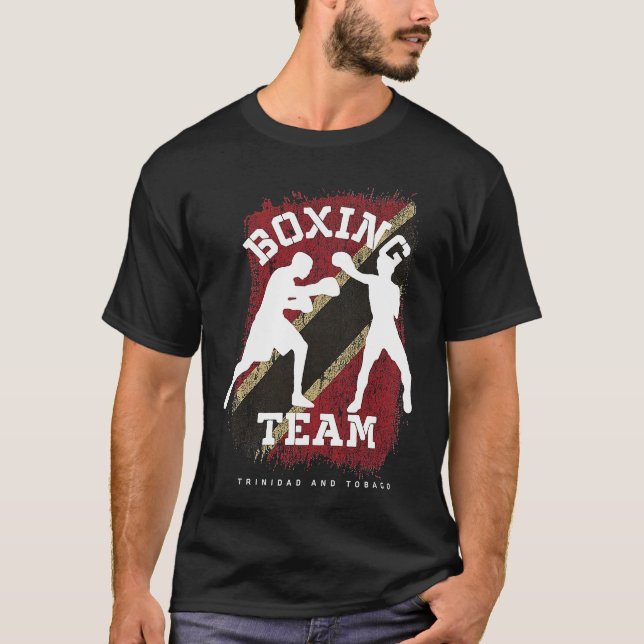 Boxing Trinidad & Tobago Combat Sports Fighter Box T-Shirt (Front)