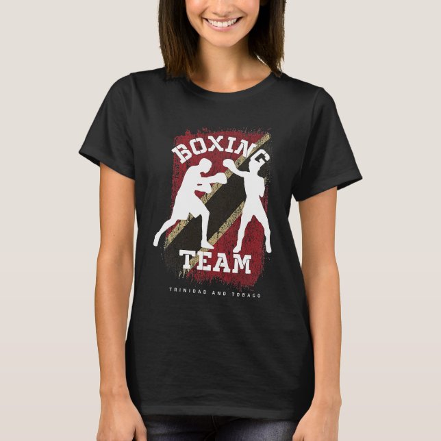 Boxing Trinidad & Tobago Combat Sports Fighter Box T-Shirt (Front)