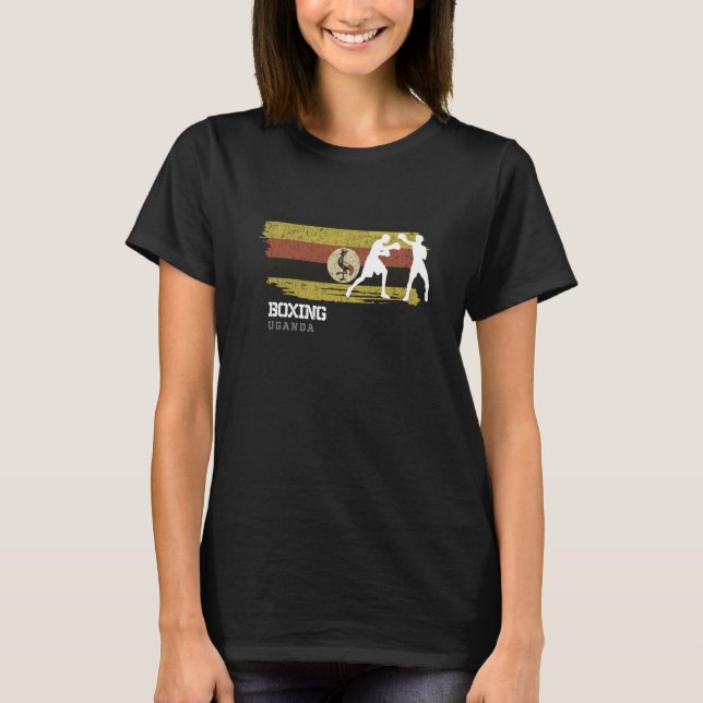 Boxing Uganda Combat Sports Fighter Boxing  1 T-Shirt (Front)