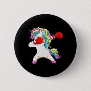 Boxing Unicorn Dabbing Boxer Coach Trainee Student 6 Cm Round Badge