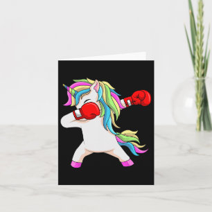 Boxing Unicorn Dabbing Boxer Coach Trainee Student Card
