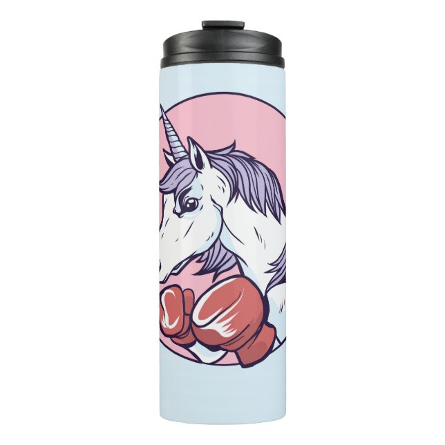 Boxing Unicorn Thermal Tumbler (Front)