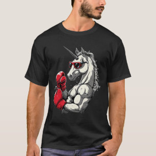 Boxing Unicorn With Boxing Gloves Kickboxing Cute T-Shirt
