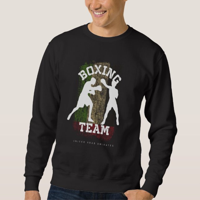 Boxing United Arab Emirates Combat Sports Fighter  Sweatshirt (Front)