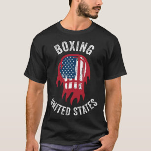 Boxing USA Support the Team  USA Flag Boxer T-Shirt