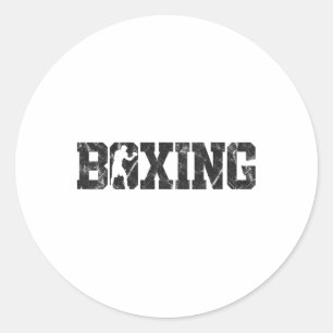 Boxing Vintage Boxing 5  Classic Round Sticker