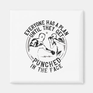 Boxing Vintage Everyone Has A Plan Until They Get Magnet