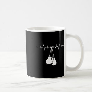 Boxing White Gloves Hanged On Boxing Heart Rate Fu Coffee Mug
