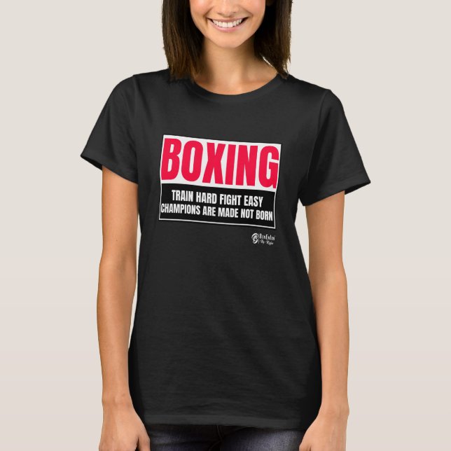 Boxing Women Black T-Shirt (Front)