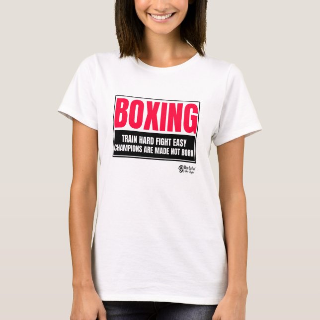 Boxing Women White T-Shirt (Front)