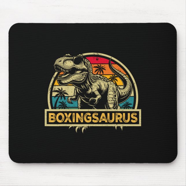 Boxingsaurus T Rex Dinosaur Boxing Saurus Family M Mouse Pad (Front)