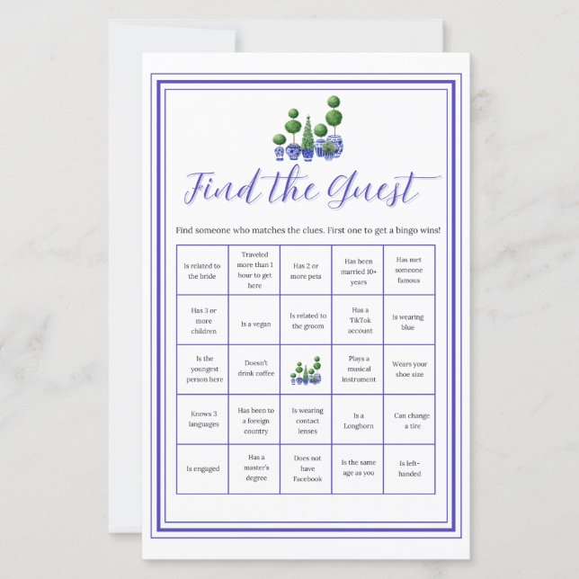 Boxwood Blue - Find the Guest  (Front)