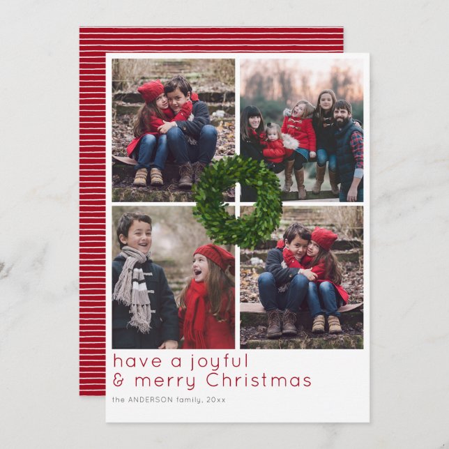 Boxwood Wreath 4 Grid Christmas Holiday (Front/Back)