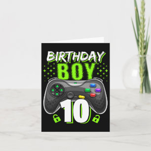 Boy 10 Video Game Controller Gamer 10th Birthday Card