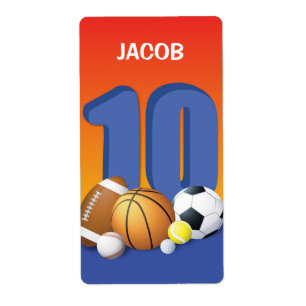 Boy 10th Birthday Sports Balls