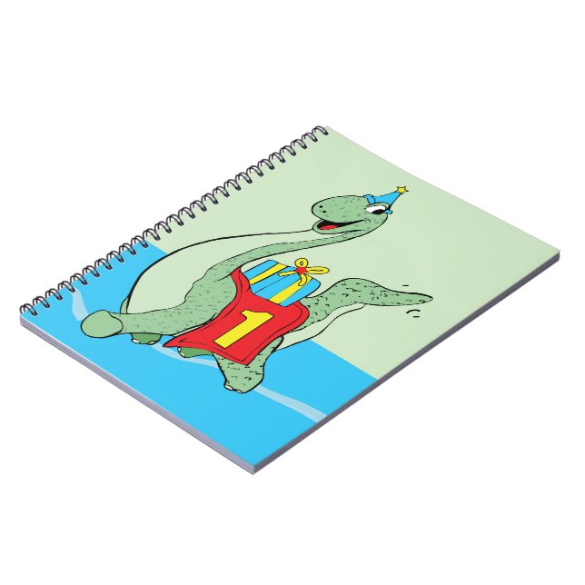 Boy, 1st Birthday Dinosaur Notebook (Left Side)